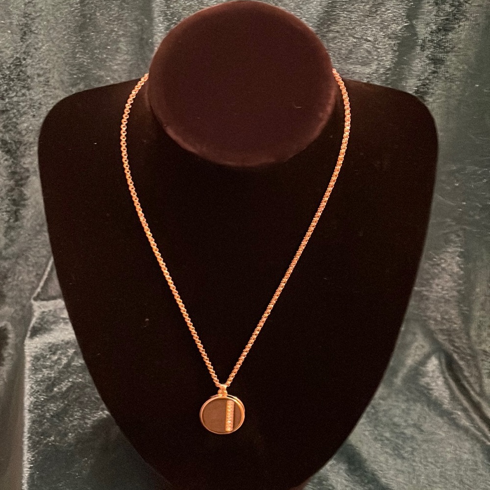 Gold, Round, Locket Type Necklace